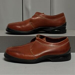 Cole Haan Leather Dress Shoes Split Toe Tie Loafer Size 13 Cognac Brown $325